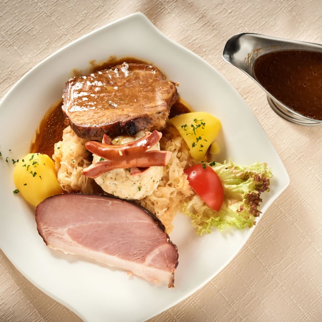 Traditionell österreichische Speisen im Gasthof Stockerwirt